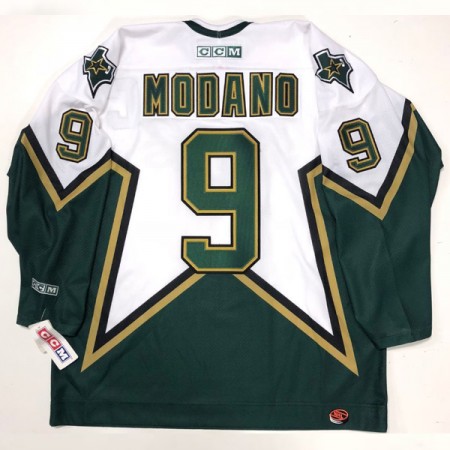 Dallas Stars Mike Modano 9 CCM Throwback Home Authentic Shirt - Mannen